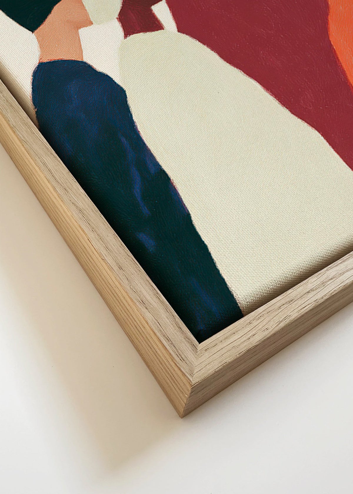 Illustratie: rij gestileerde figuren – Canvas detail