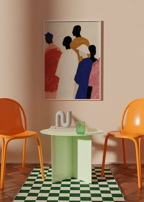 Abstract kunst: figuren in rij – Product1