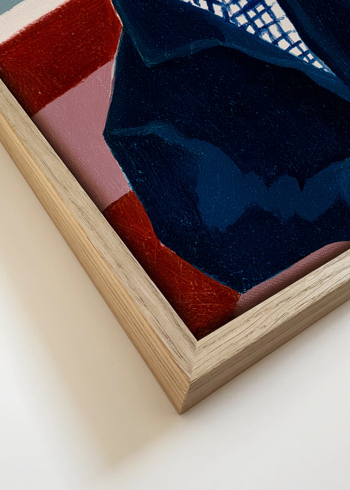 Portret windhond in blauw – Canvas detail