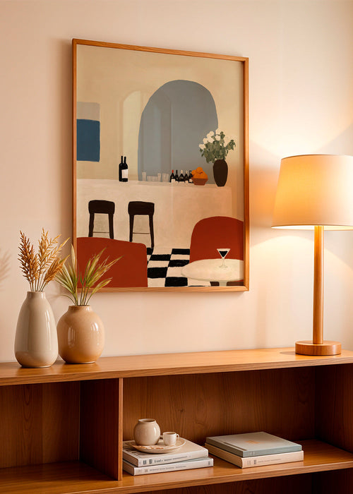 Keuken kunst met boog en minimalistische bar – Product1