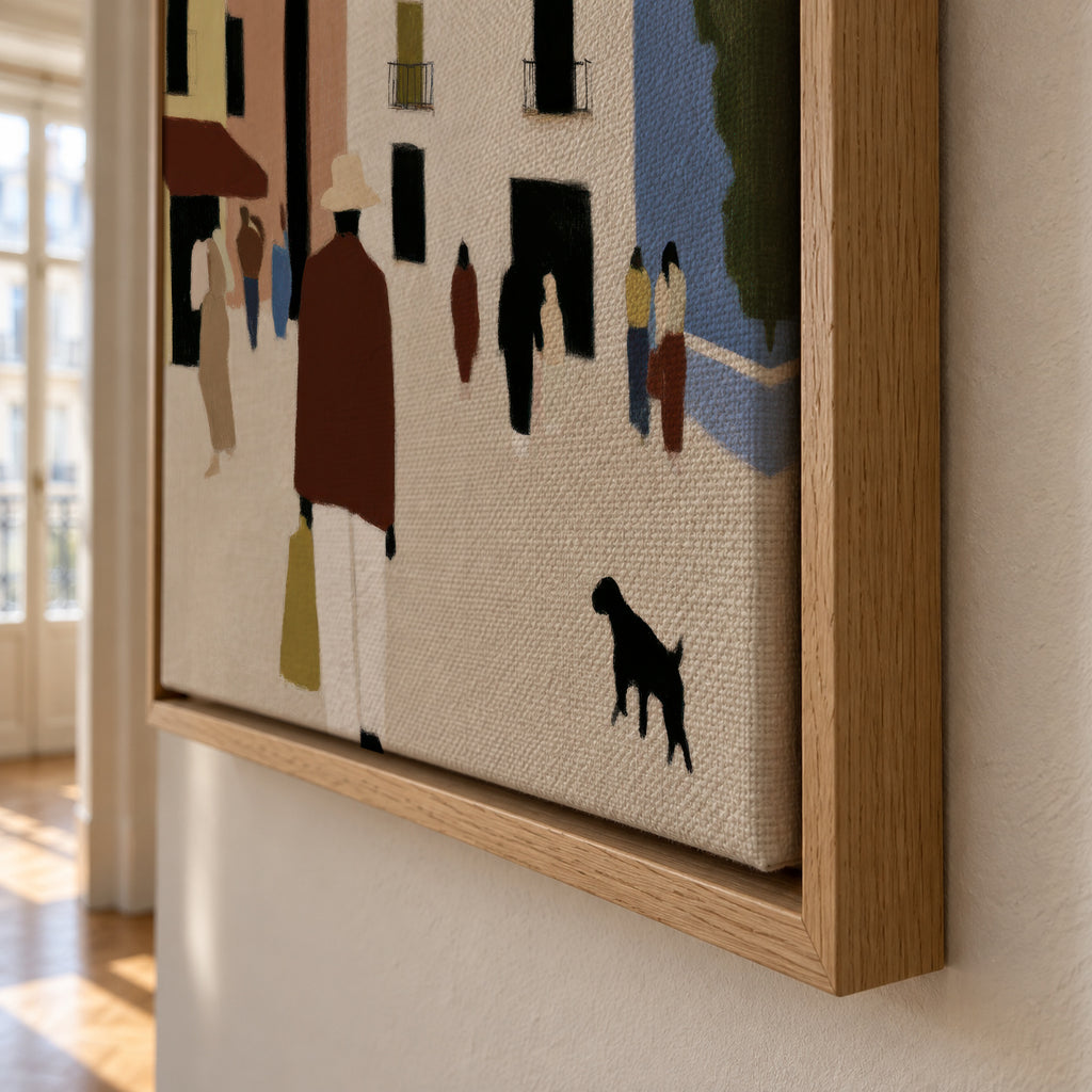 Mediterranean Walk - Framed canvas detail
