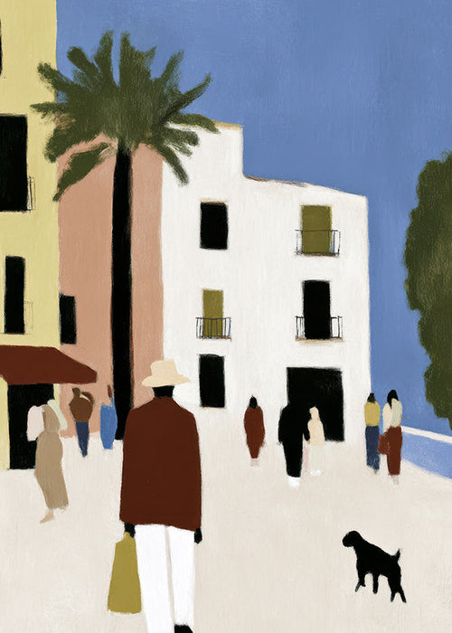 Keuken kunst: Mediterraanse wandeling met palm