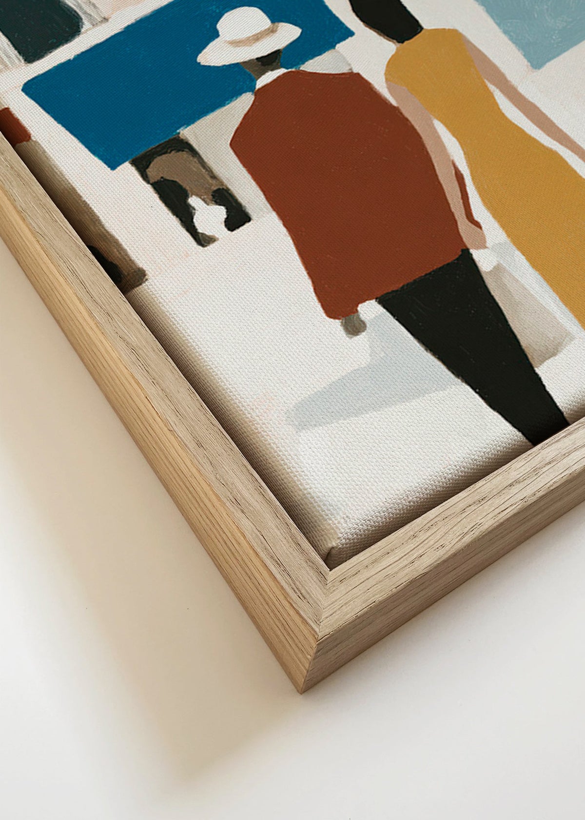 Illustratie van stel bij minimalistische gevel – Canvas detail