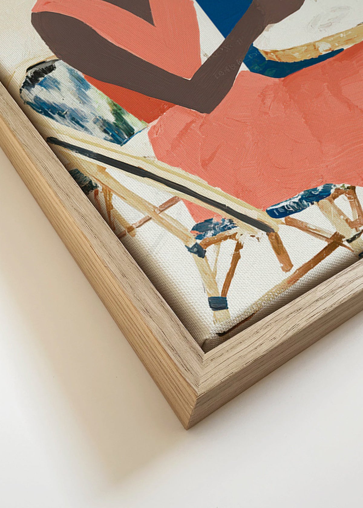 Keuken kunst vrouw met wijnglas – Canvas detail