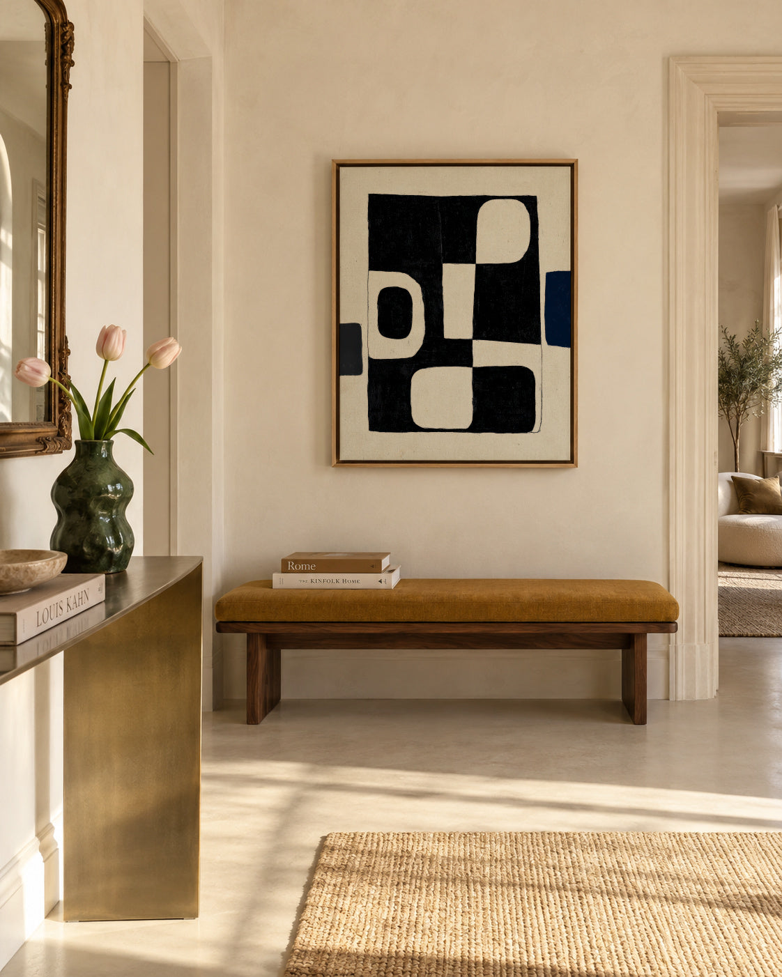 Quadrant Composition - Framed canvas in an interior