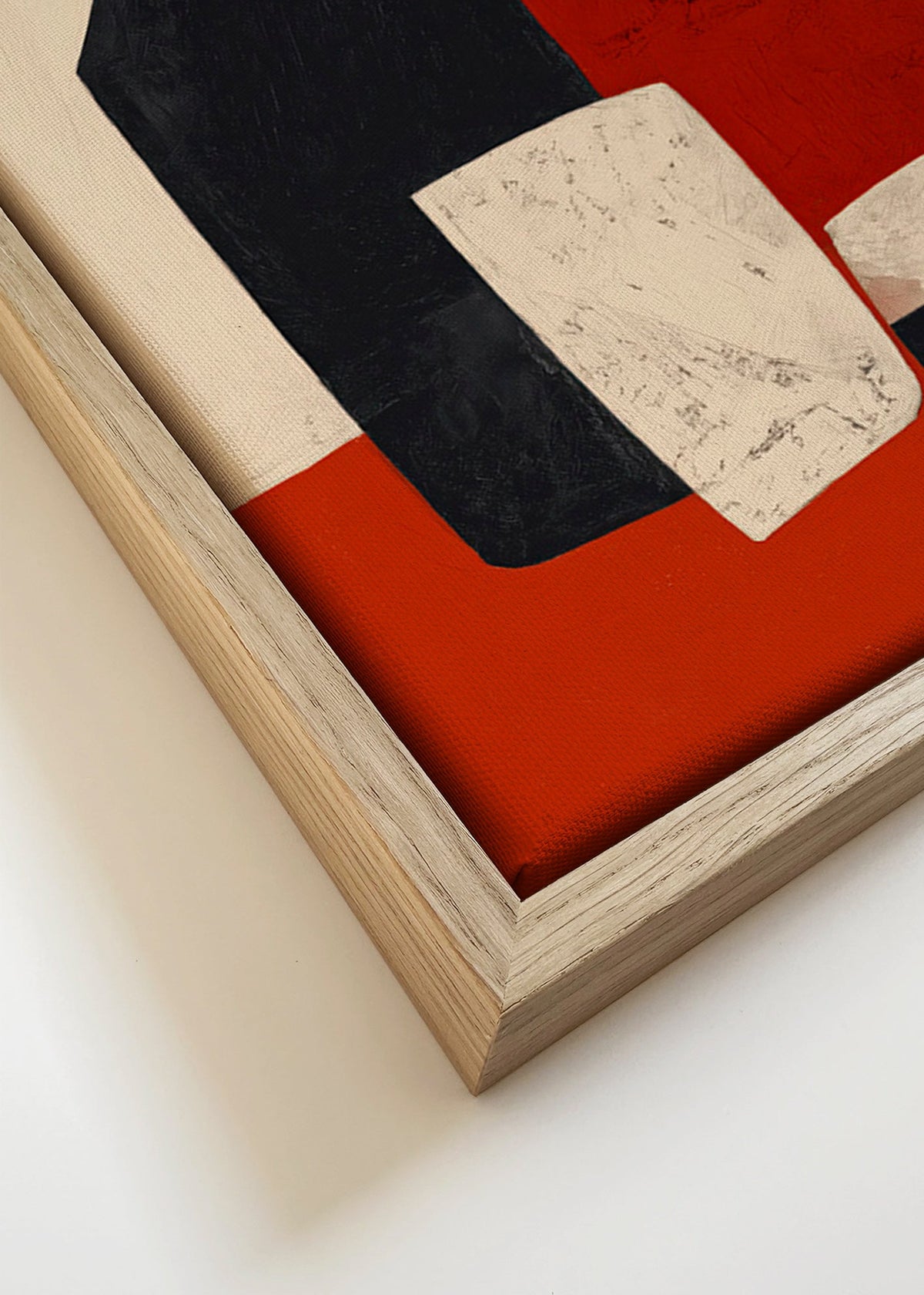 Keuken kunst met geometrische fles en glazen – Canvas detail