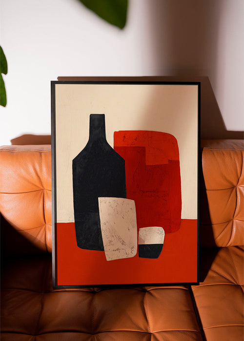 Keuken kunst met geometrische fles en glazen – Product1