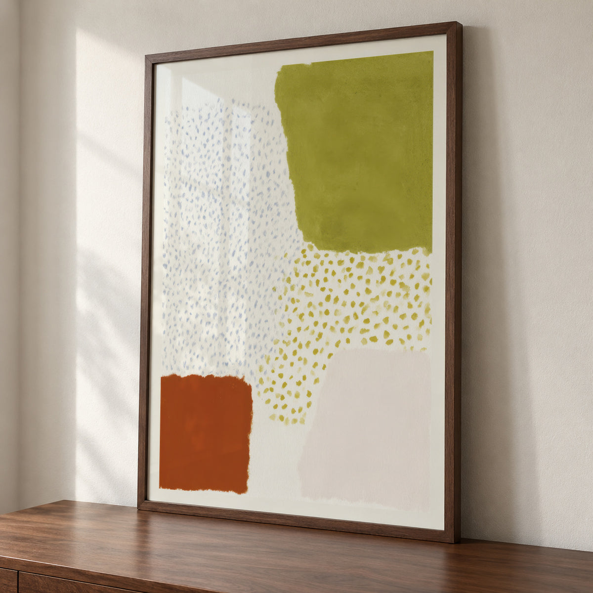 Olive Pattern - Framed poster detail