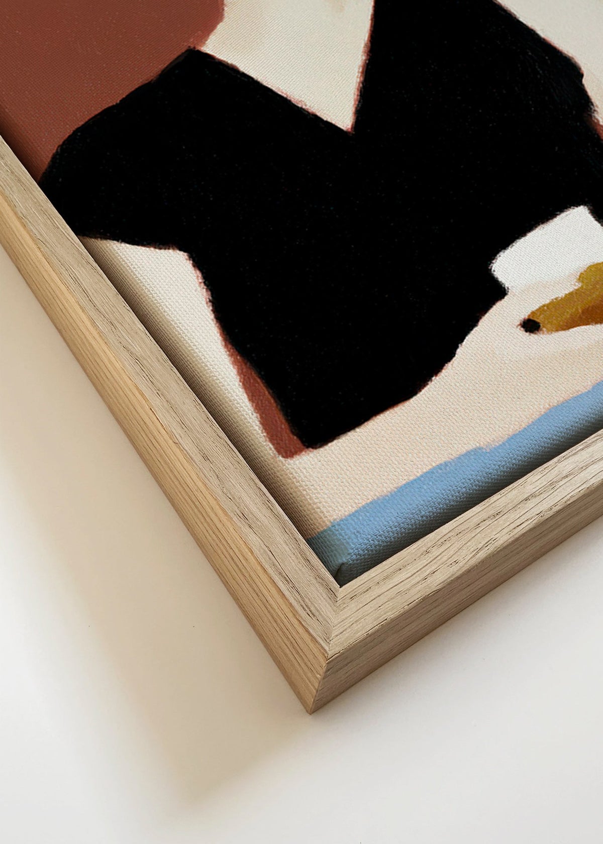 Keuken kunst: portret vrouw met glas – Canvas detail