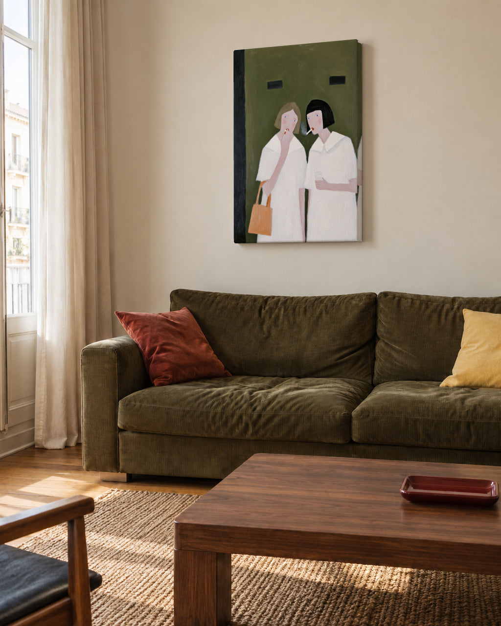 Shared Secrets - Unframed canvas in an interior