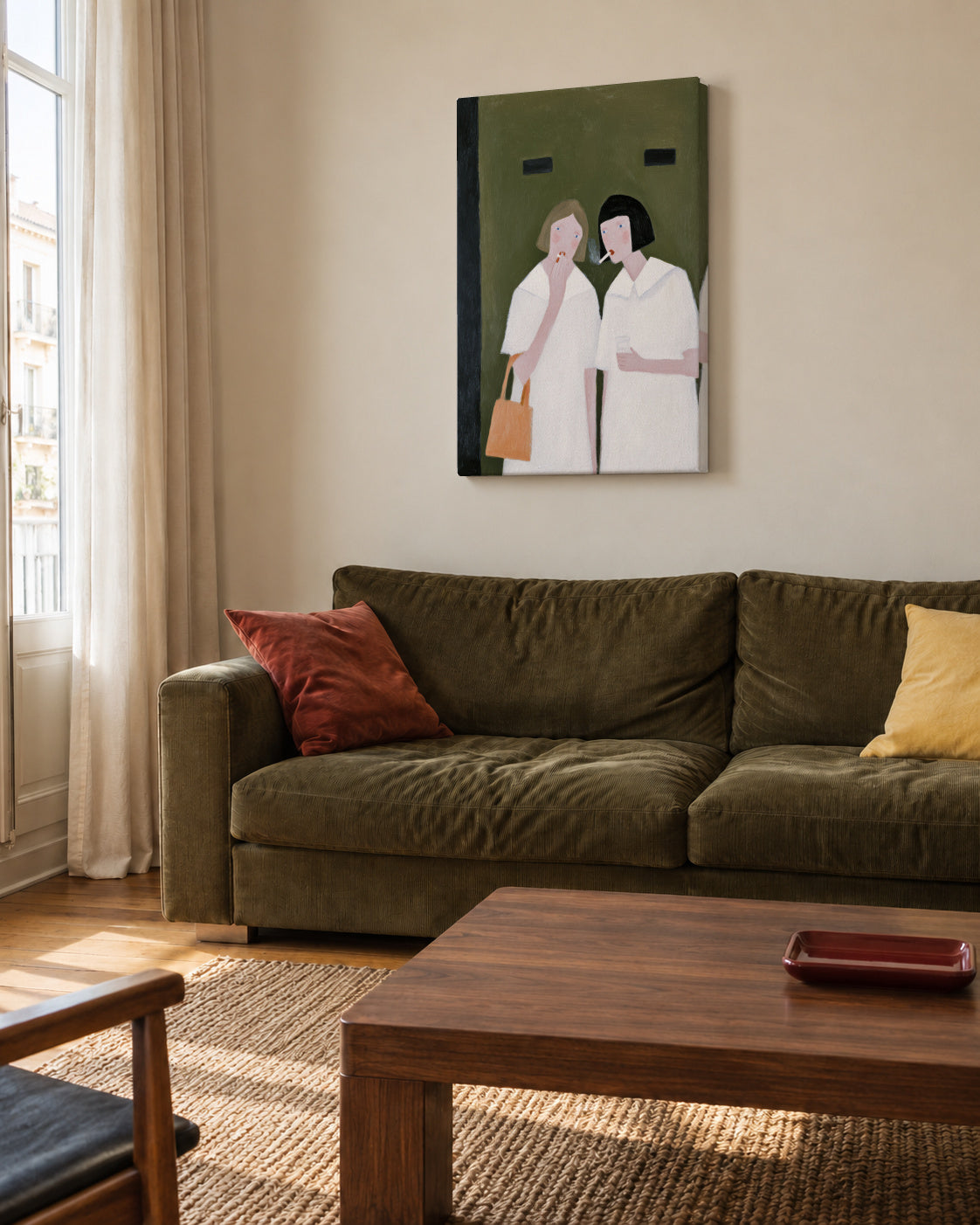 Shared Secrets - Unframed canvas in an interior