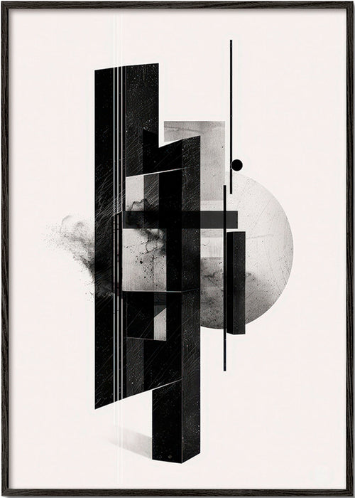 Zwart-wit monoliet geometrie – Black Frame