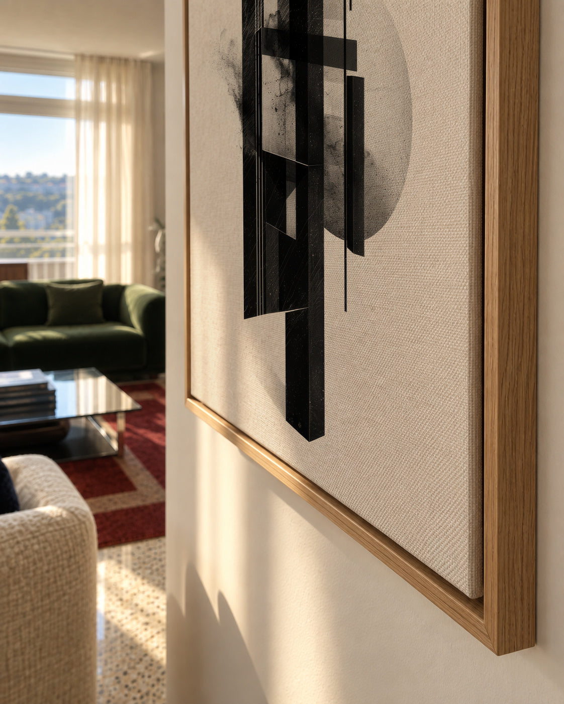 Monolith Structure I - Framed canvas detail