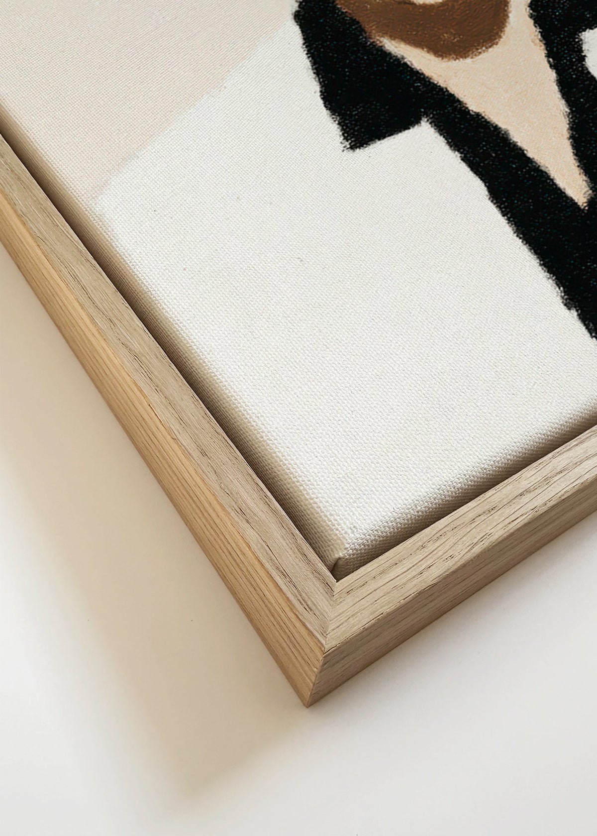 Illustratie portret minimalistisch met iconische blik – Canvas detail