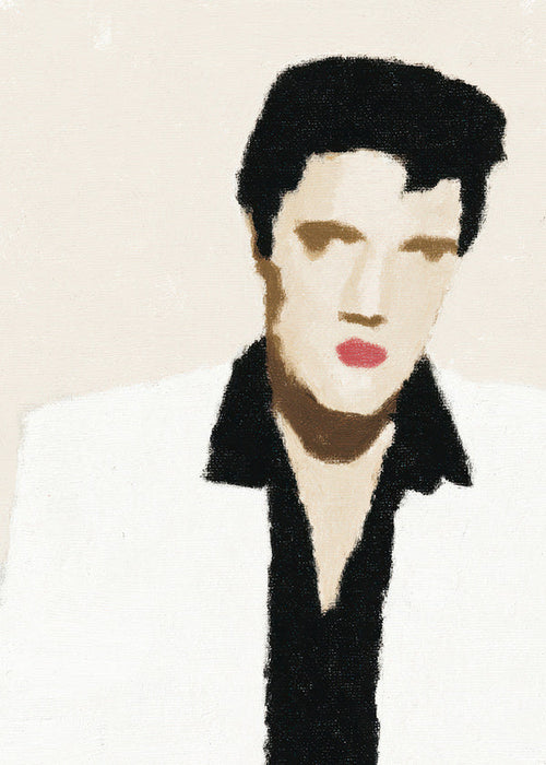 Illustratie portret minimalistisch met iconische blik