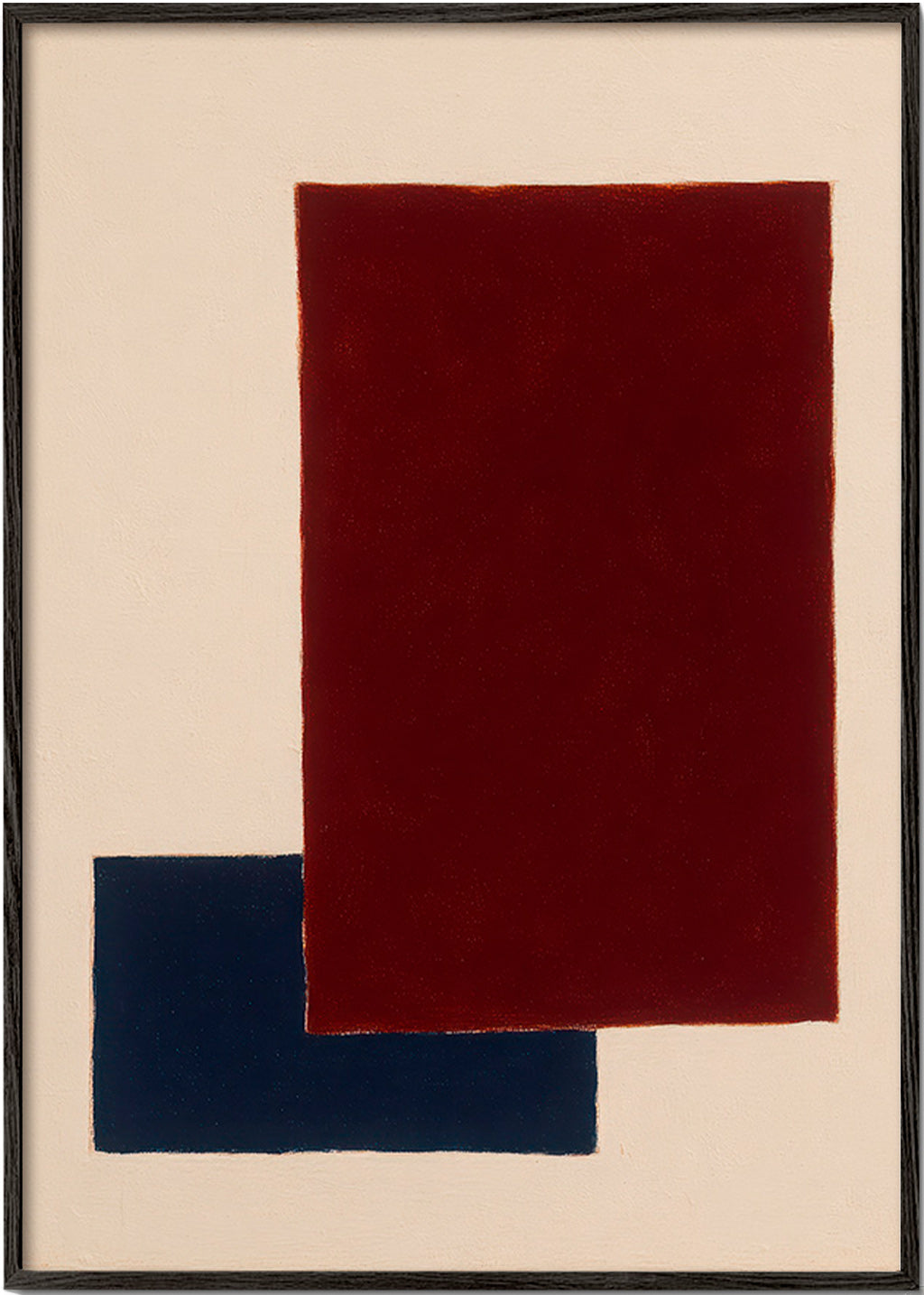 Geometrisch schilderij met overlappende rechthoeken – Black Frame