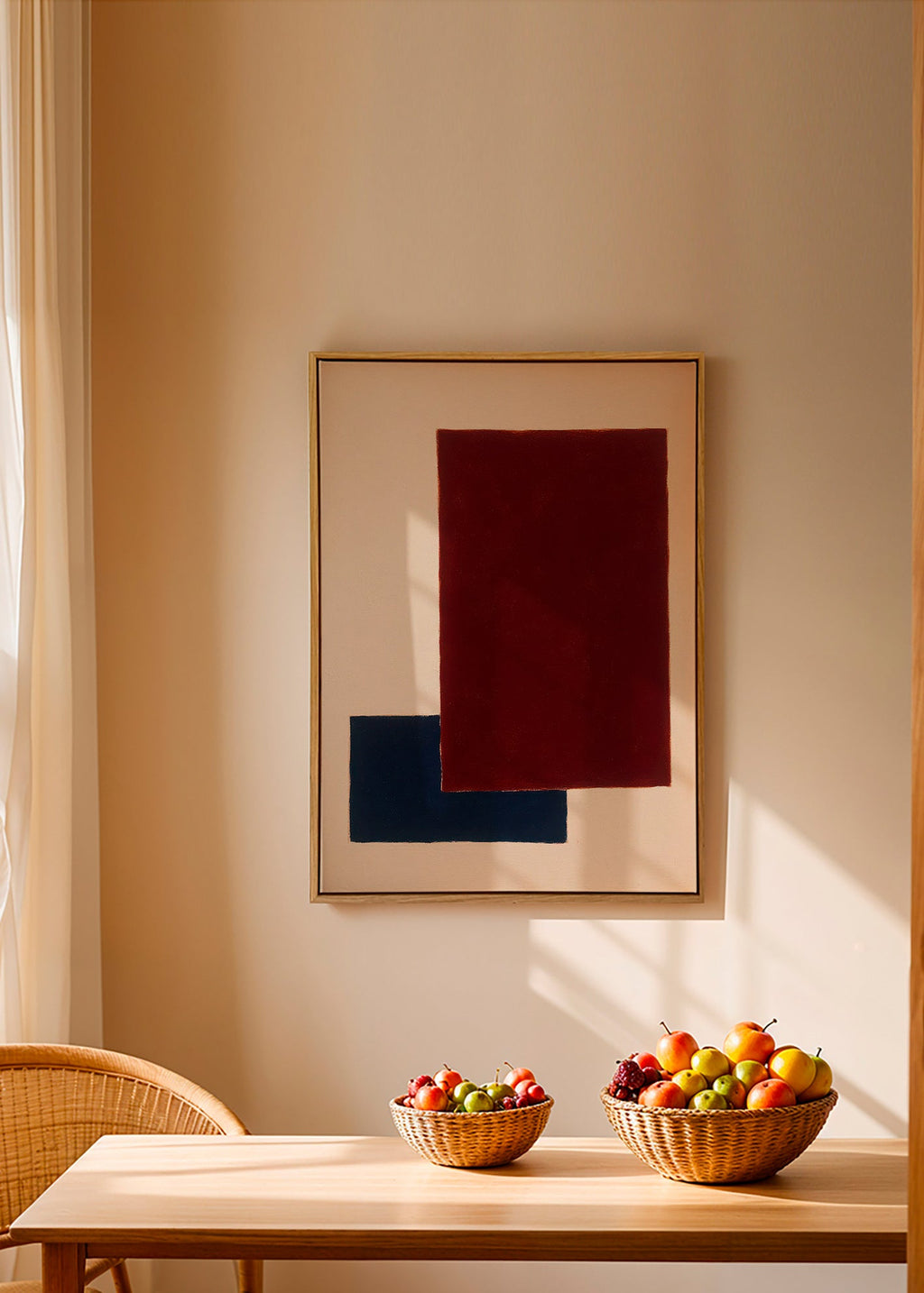 Geometrisch schilderij met overlappende rechthoeken – Canvas1
