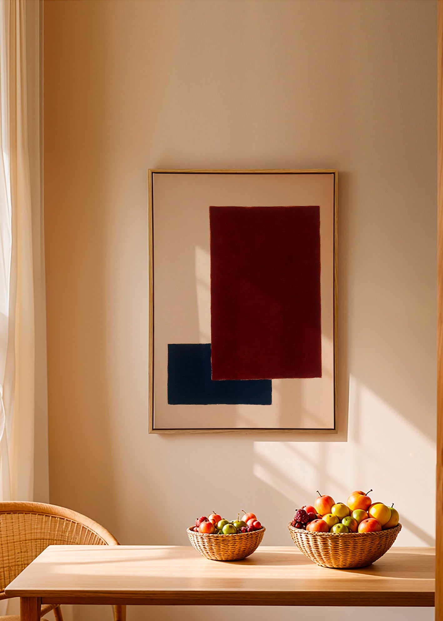 Geometrisch schilderij met overlappende rechthoeken – Canvas1