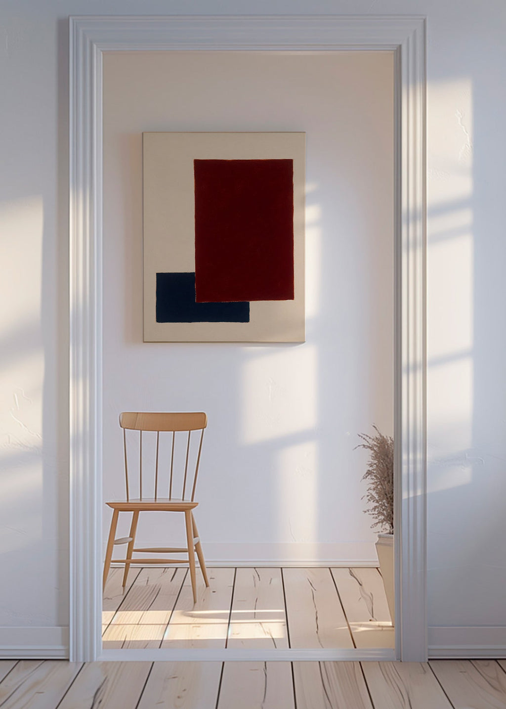 Geometrisch schilderij met overlappende rechthoeken – Canvas