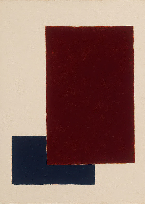 Geometrisch schilderij met overlappende rechthoeken