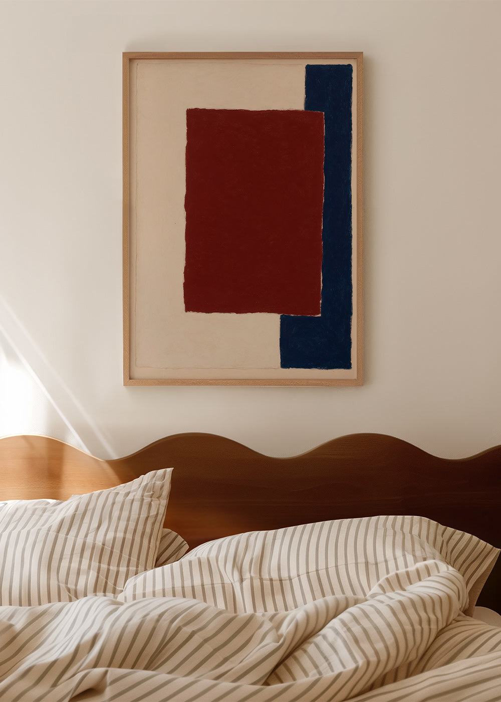 Abstract kunstwerk met bordeaux rechthoek – Product3