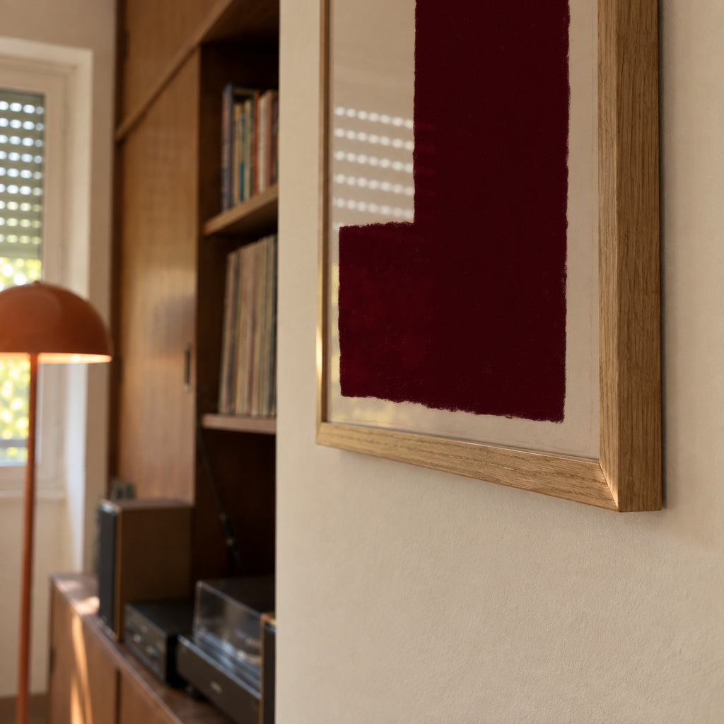 Burgundy Corner V - Framed poster detail