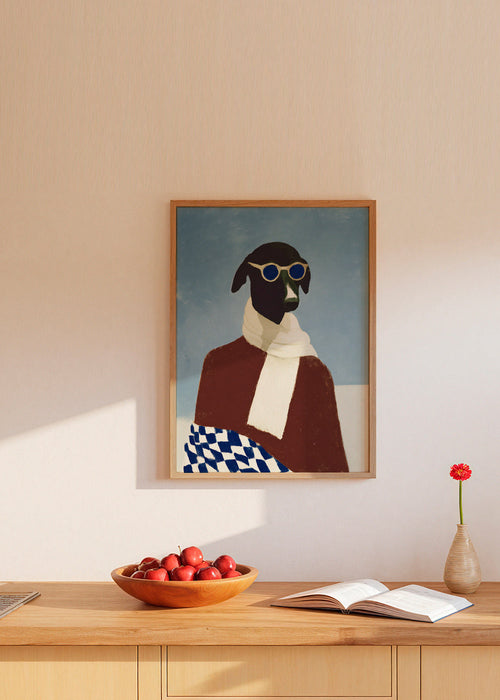 Poster hond met winter sjaal – Product2