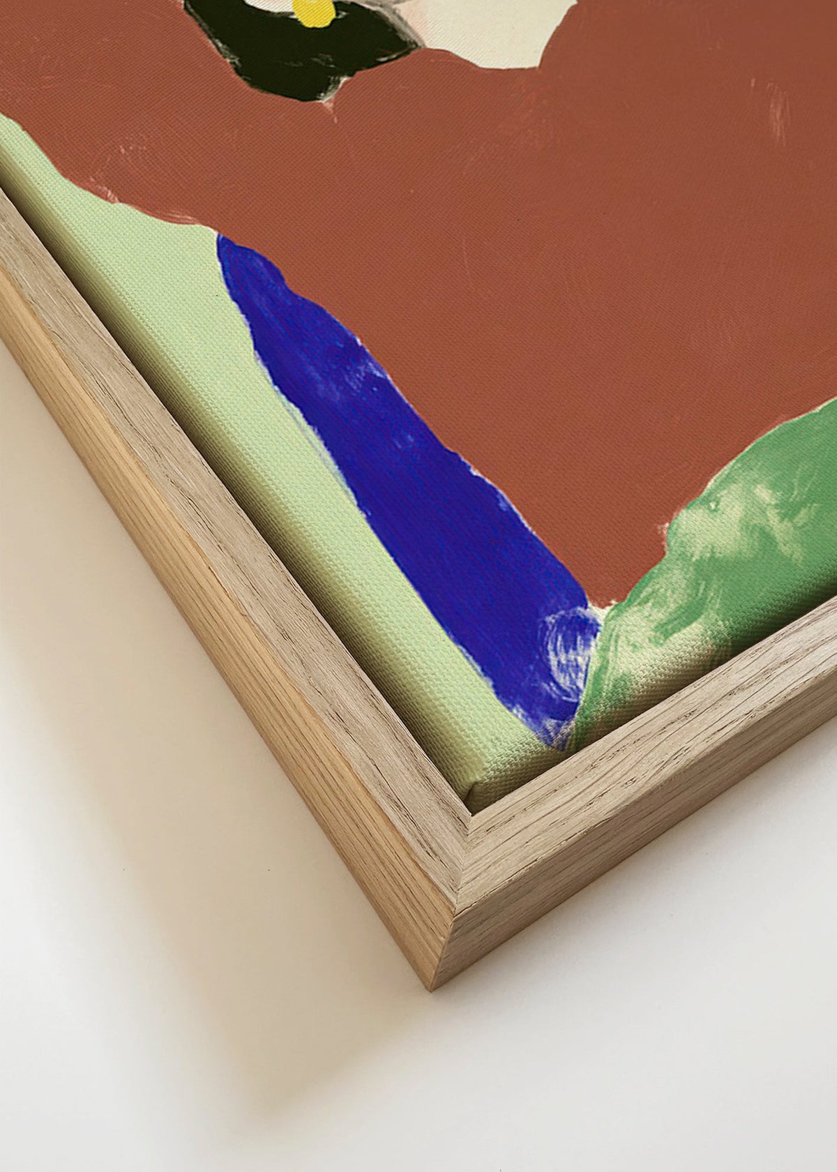 Illustratie van liggende figuur met kalme houding – Canvas detail