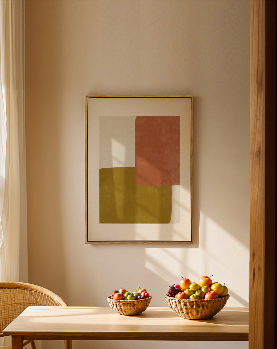 Quiet Balance - Framed canvas in an interior