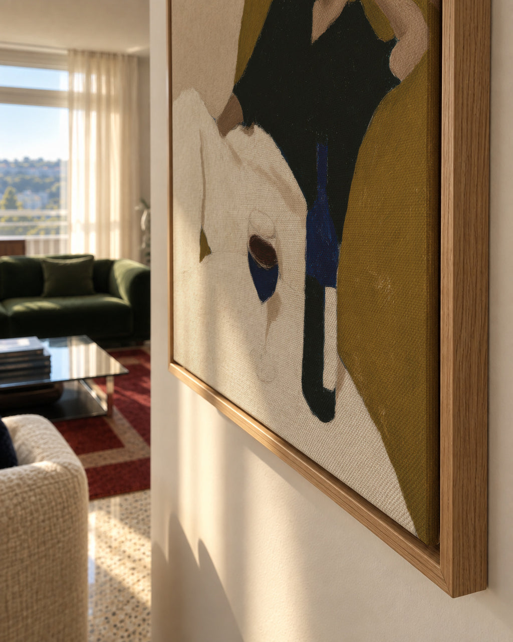 Afternoon Wine - Framed canvas detail