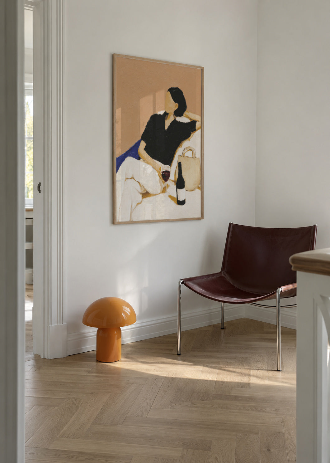 Summer Leisure - Framed poster in an interior