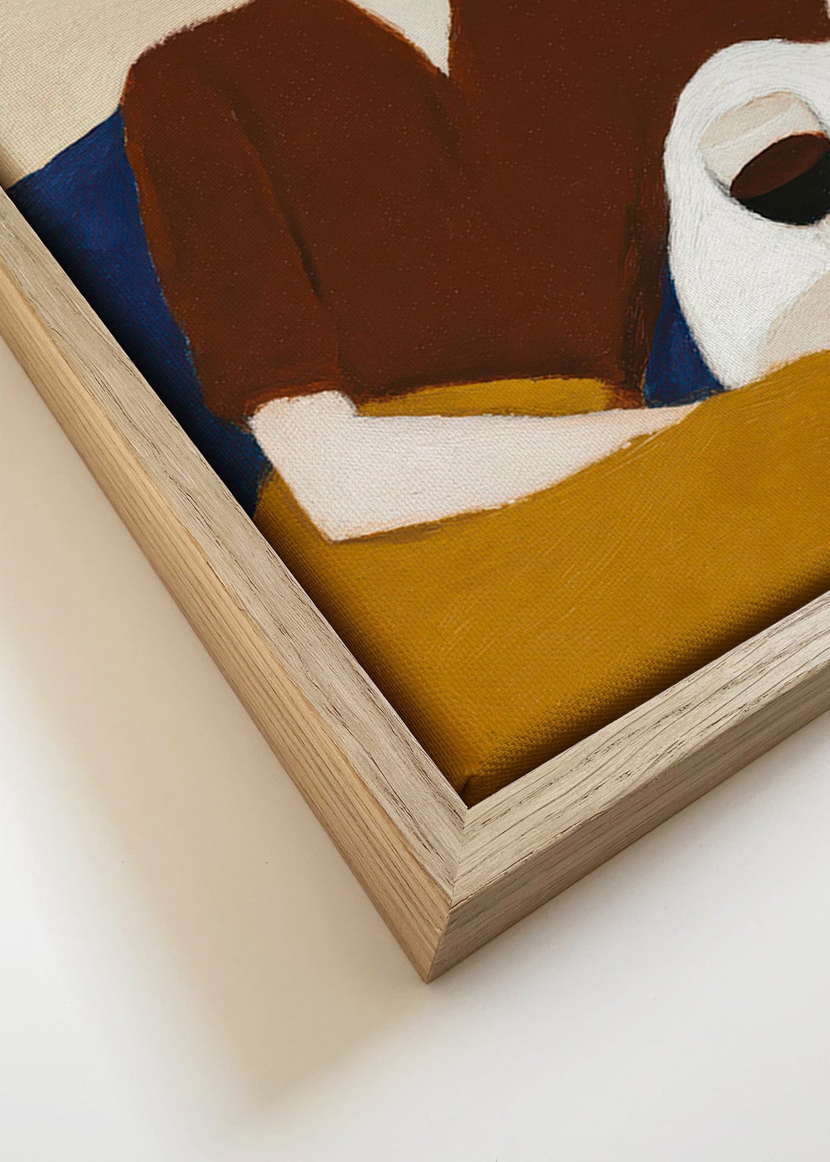 Keuken kunst met figuur en wijnglas – Canvas detail