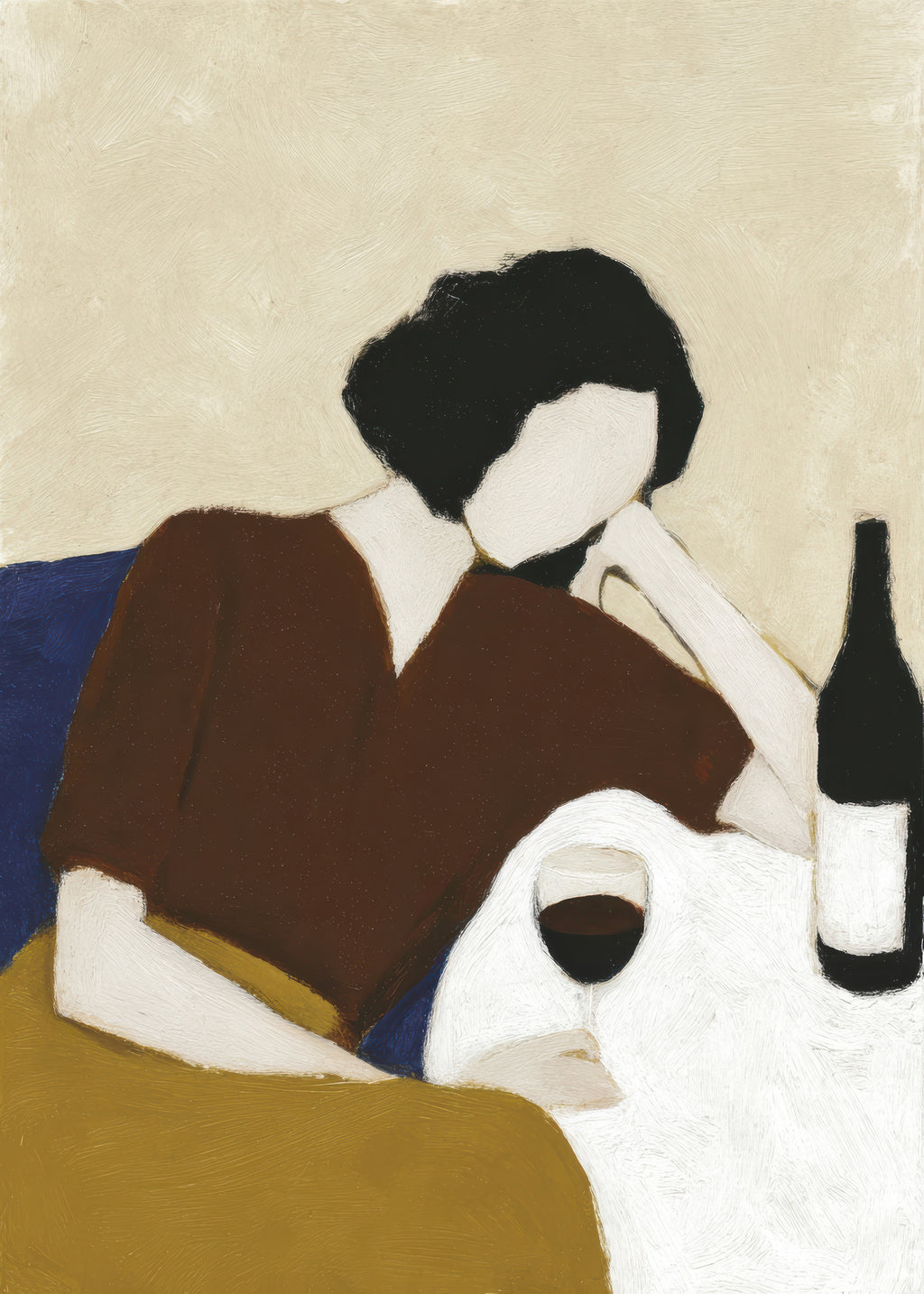 Sleeping with Wine - Unframed art print