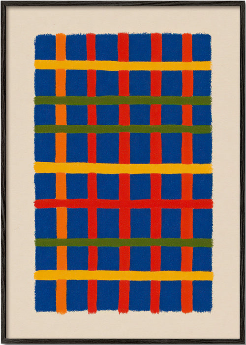 Geometrische kunst kleurraster verticaal – Black Frame