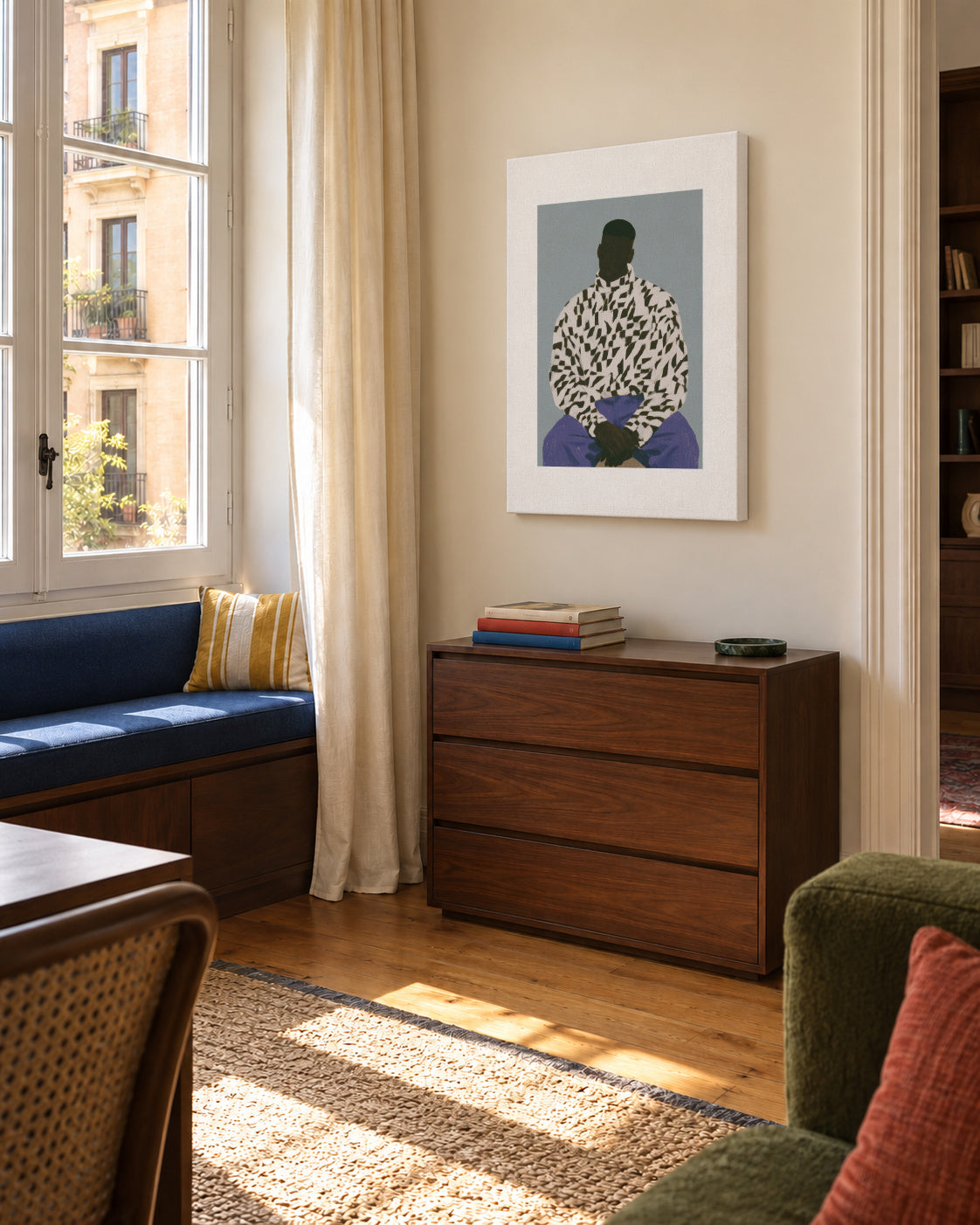 Leopard Print Shirt - Unframed canvas in an interior