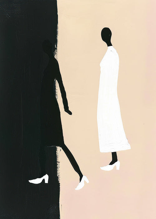 Illustratie van minimalistische silhouetten
