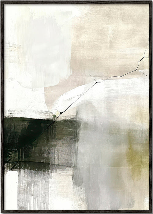 Abstract kunstwerk met zachte horizon – Black Frame