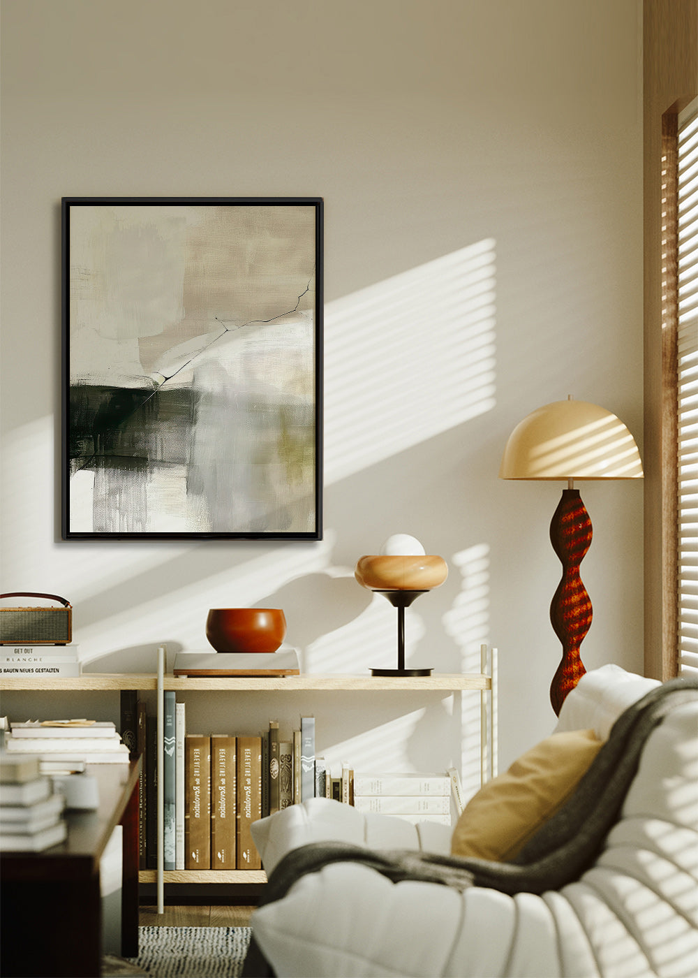 Abstract kunstwerk met zachte horizon – Canvas2