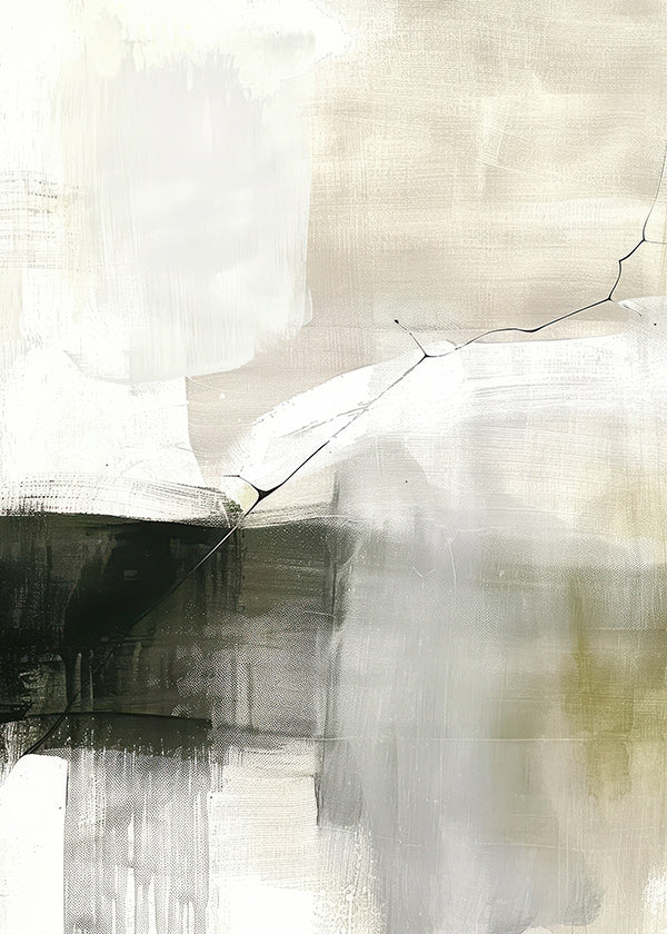 Abstract kunstwerk met zachte horizon