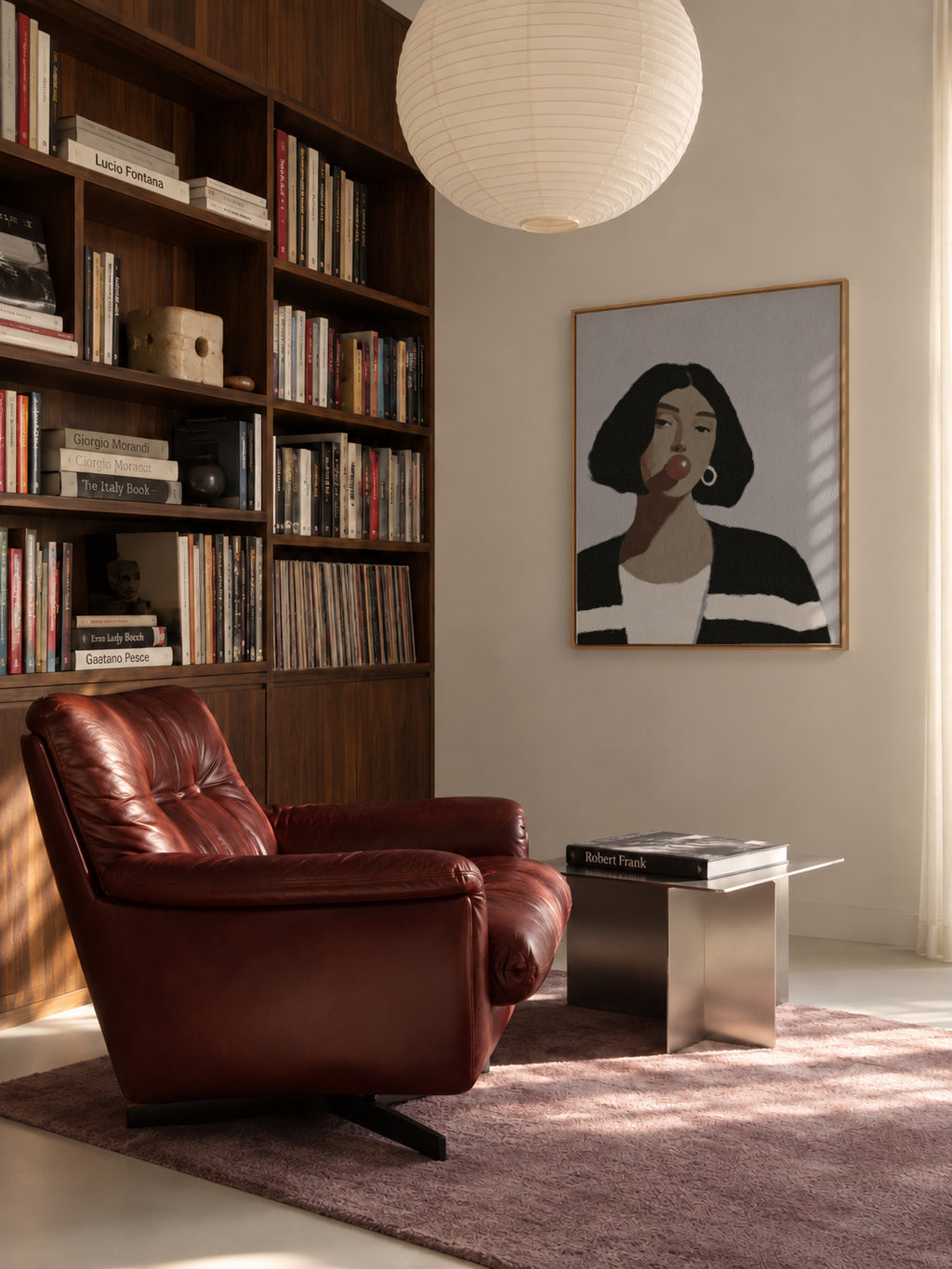 Striped Shirt Study - Framed canvas in an interior