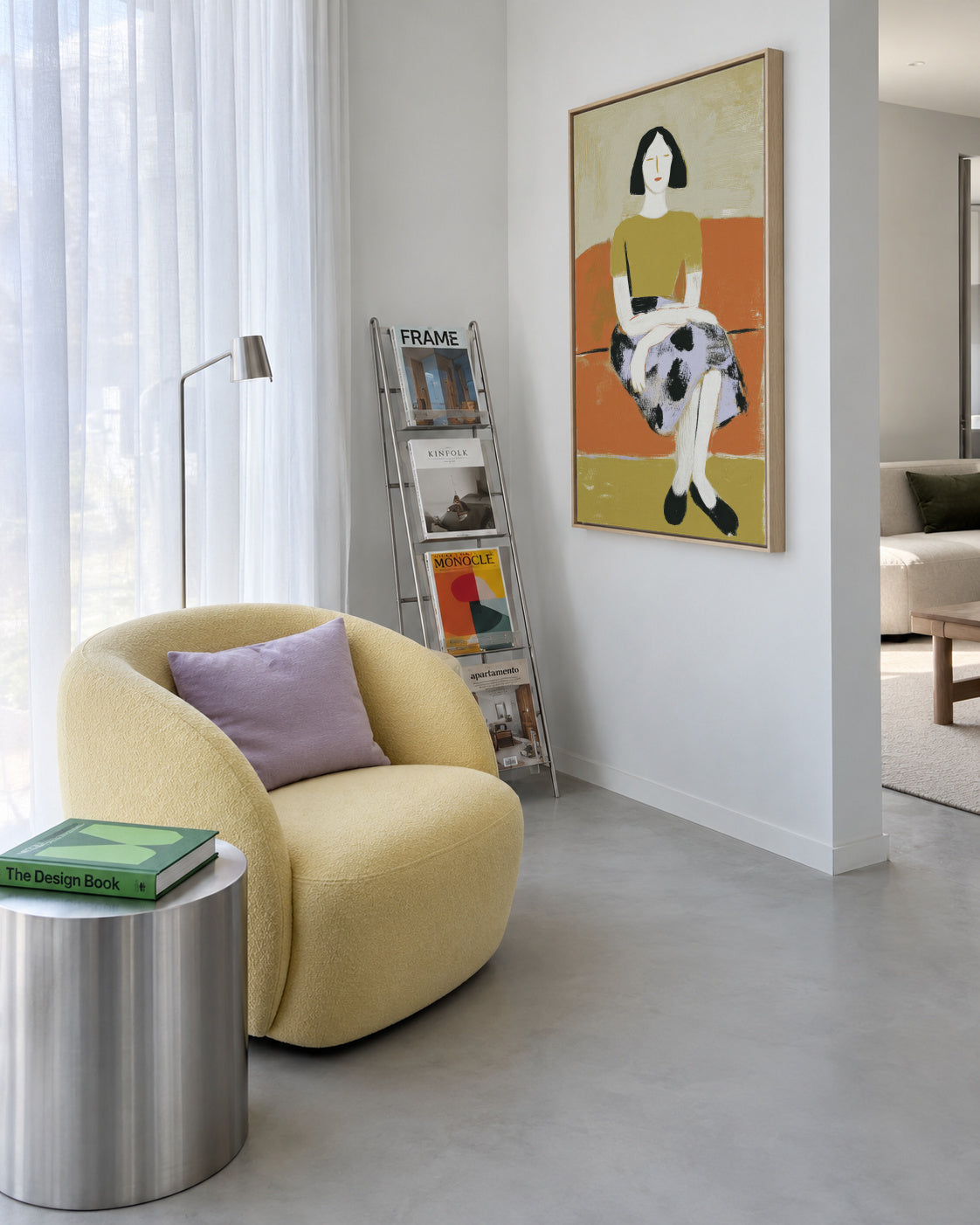 Sofa stories - Framed canvas in an interior