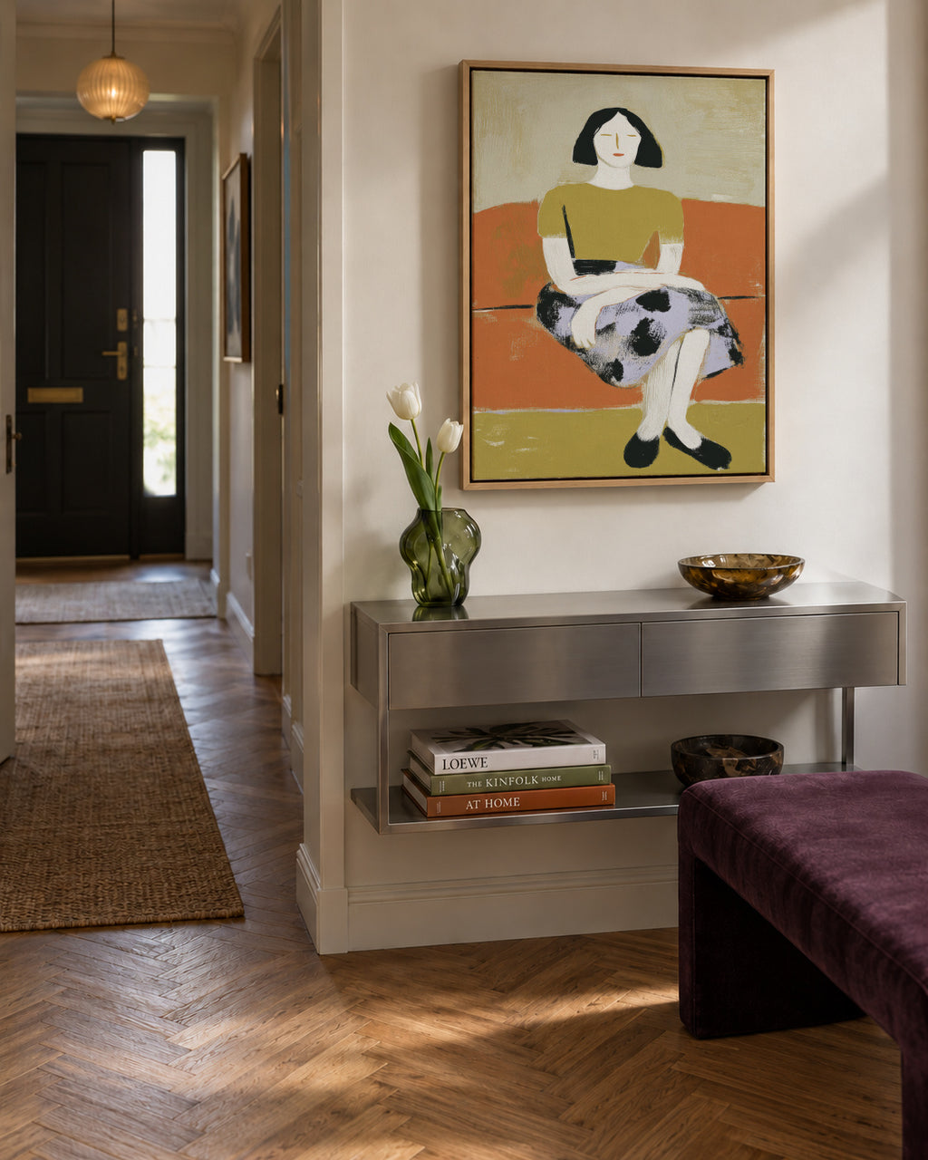 Sofa stories - Framed canvas in an interior