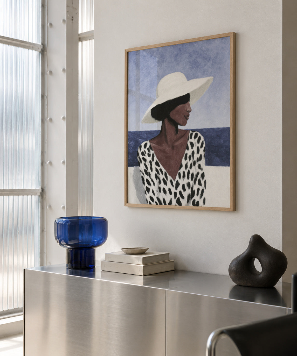 Polka Dot Breeze - Framed poster in an interior