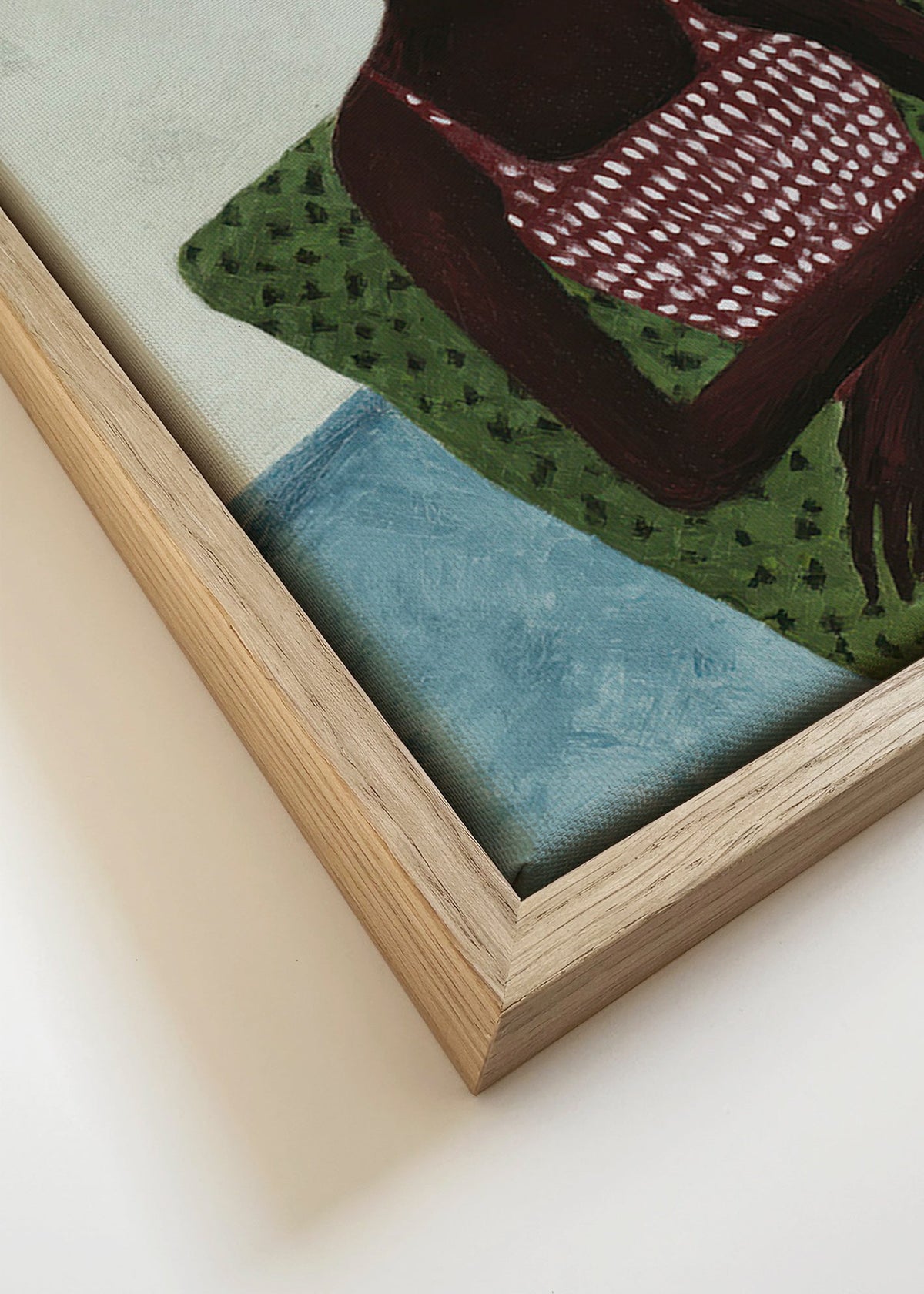 Elegante illustratie van liggende figuur – Canvas detail