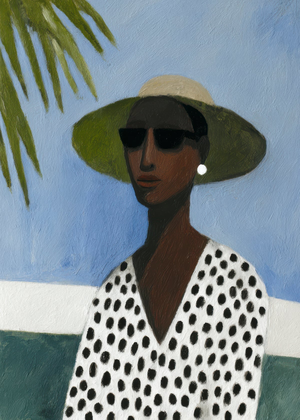 Palm Shade Portrait - Unframed art print