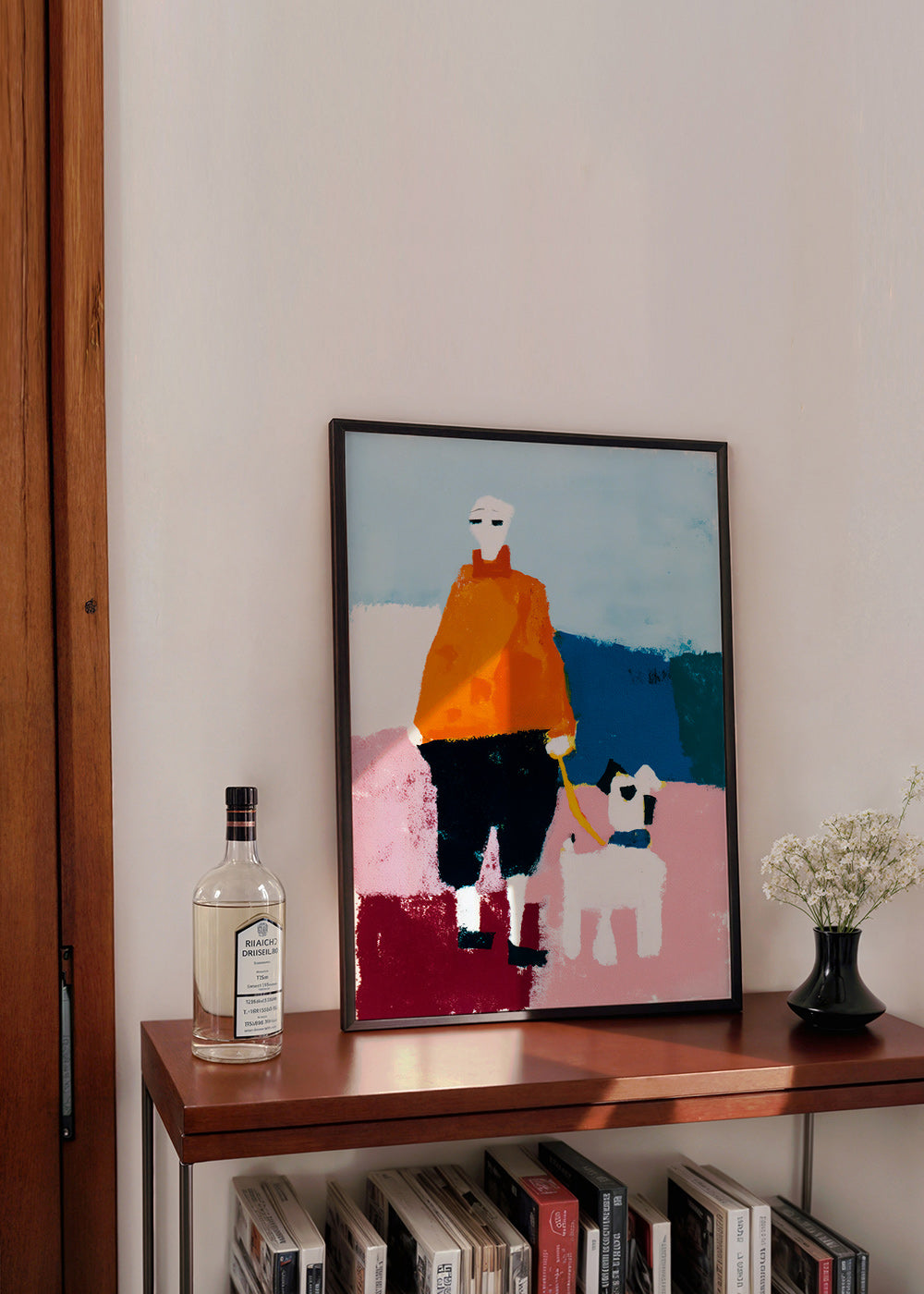 Illustratie ochtendwandeling met hond – Product1