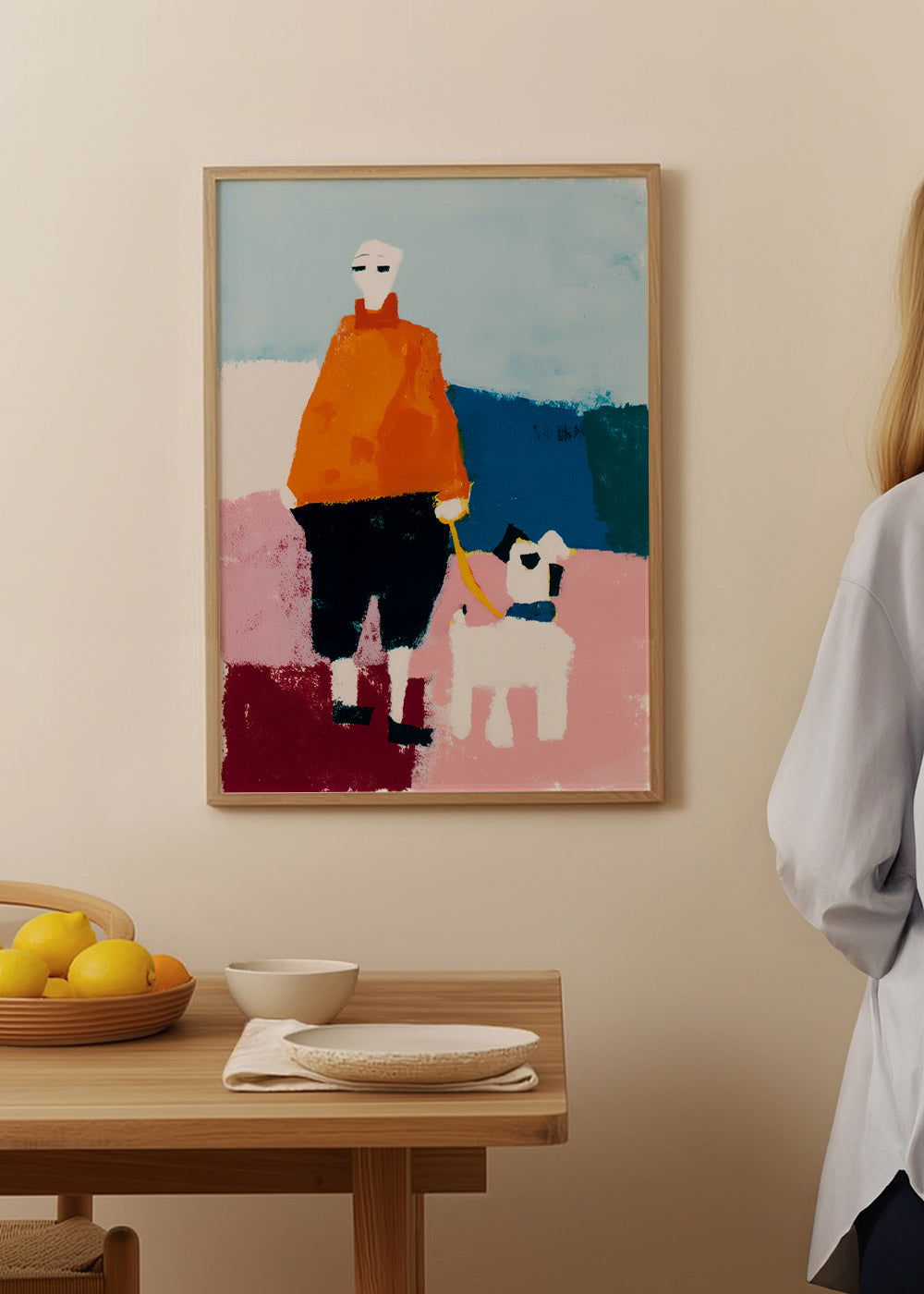 Illustratie ochtendwandeling met hond – Product2