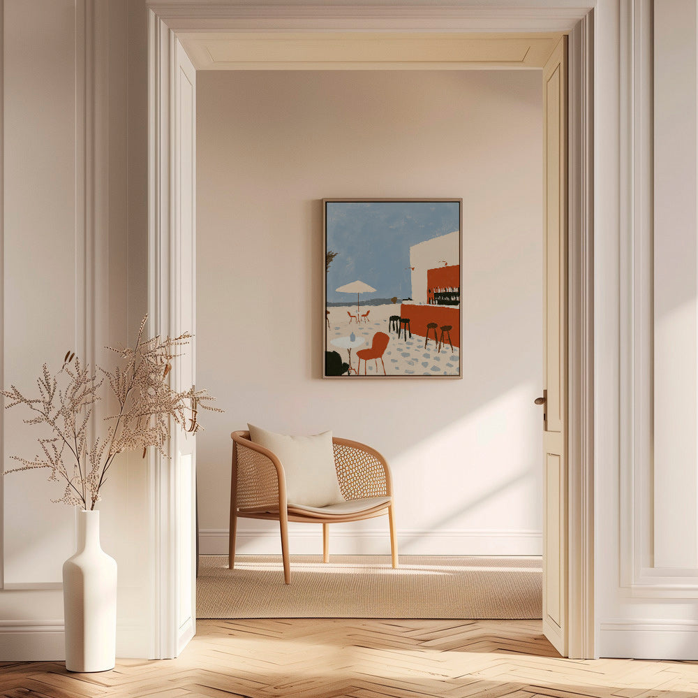 Landschap kunst: minimalistisch kustterras – Canvas2