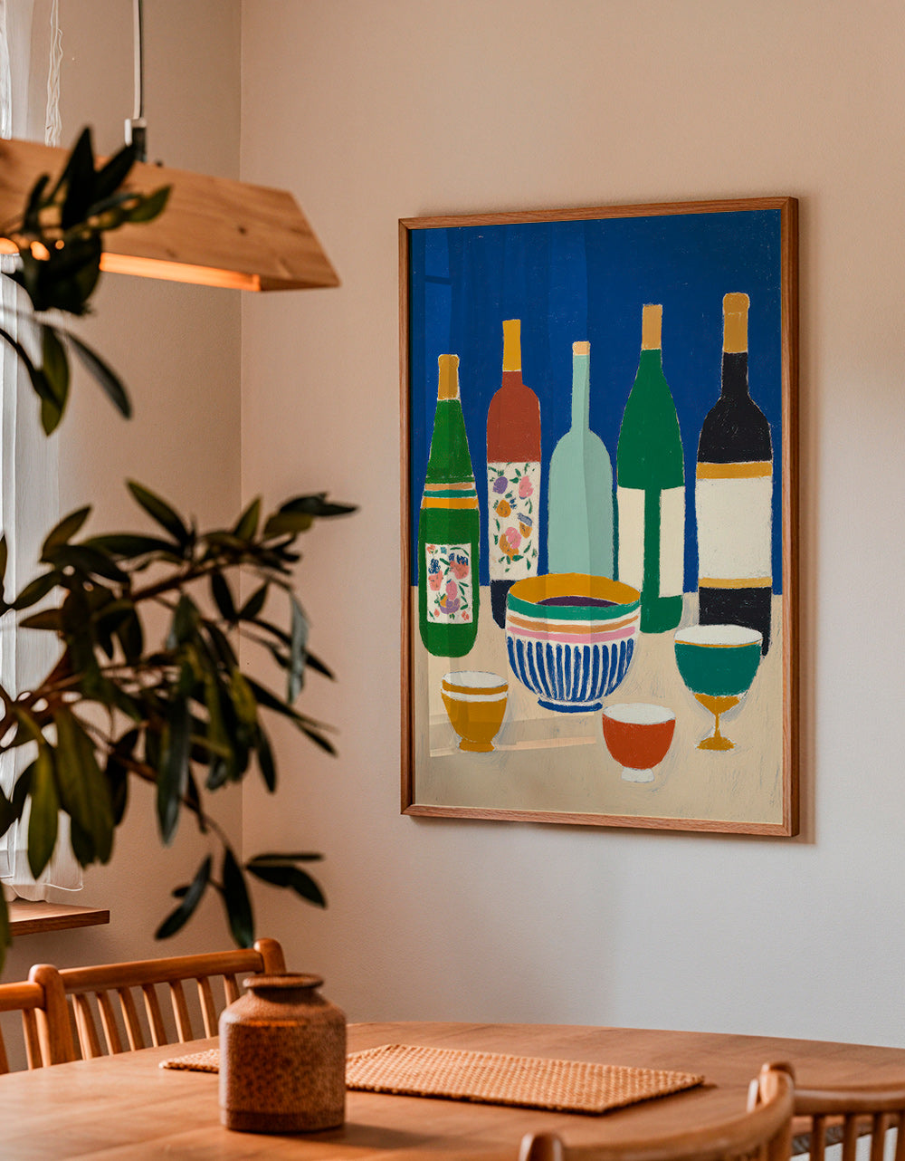 Keuken kunst met flessen en kommen – Product3