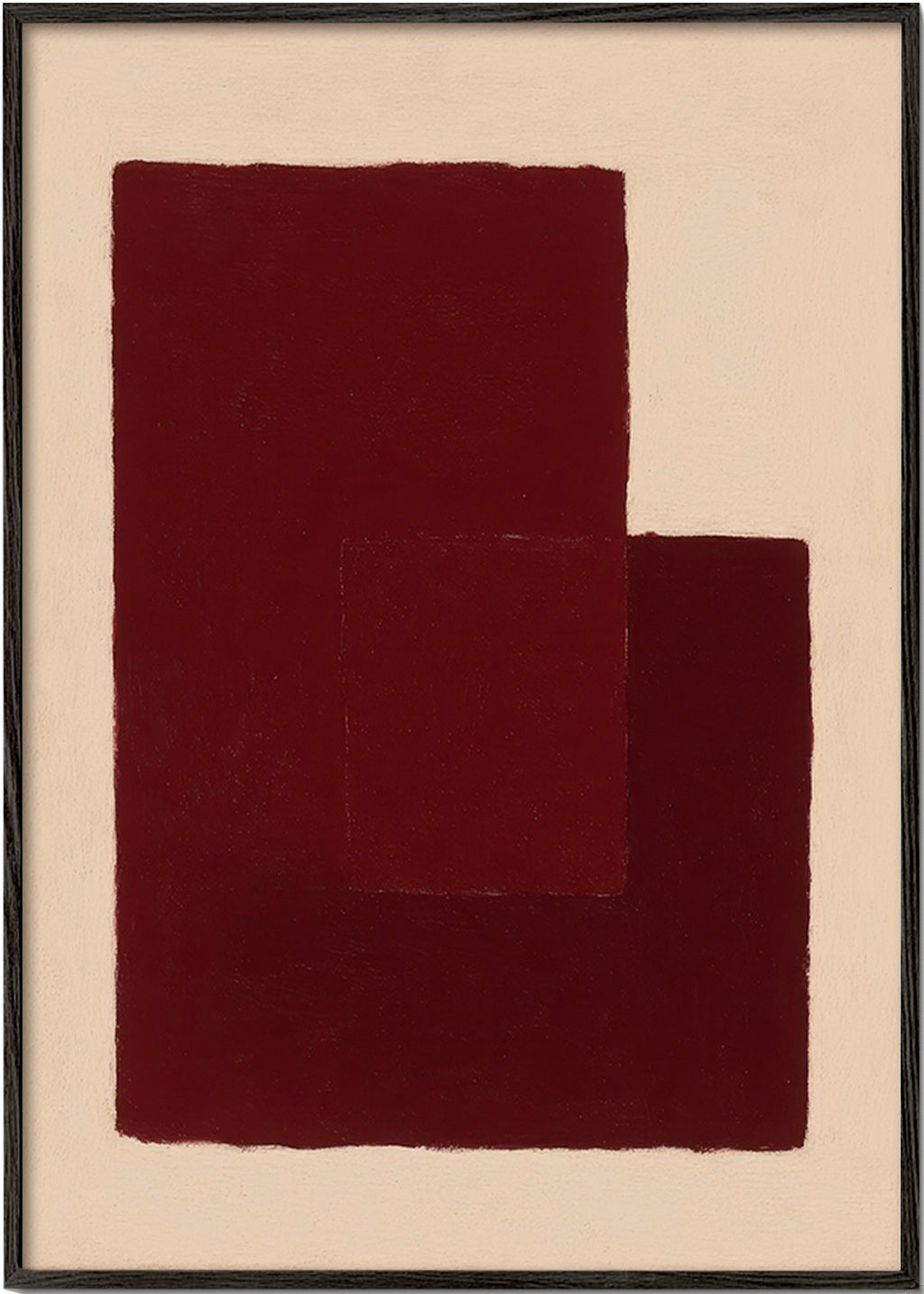 Graniet abstract kunstwerk met gestapelde rechthoeken – Black Frame
